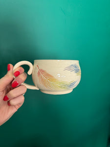 Rainbow Feather Mug 2 (Short)